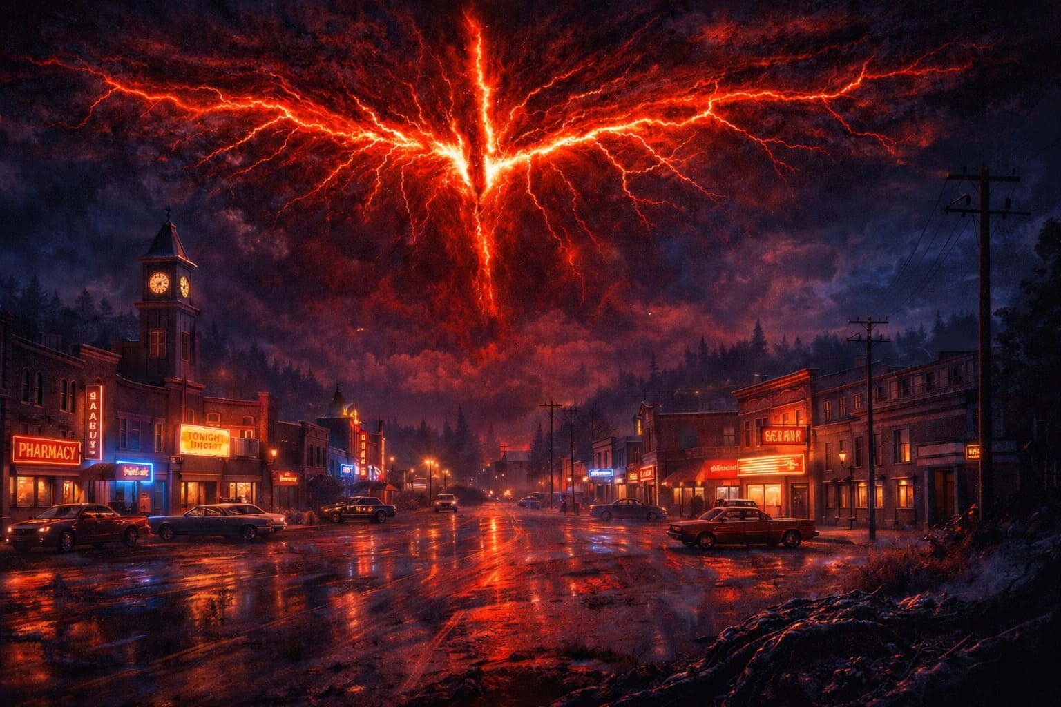 ИИ-иллюстрация для раздела сезонов сериала Очень странные дела